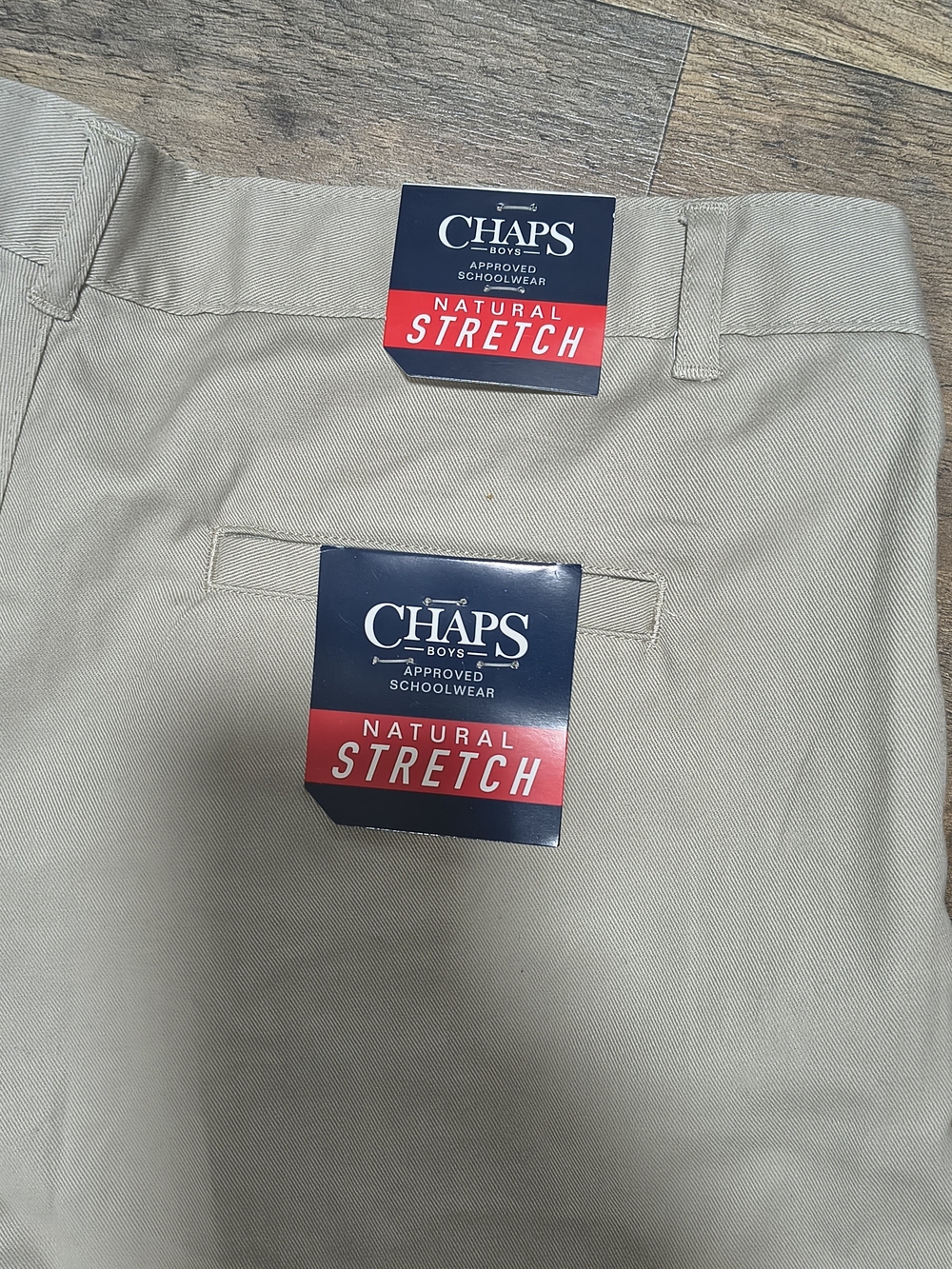 Chaps Kids Pleated Shorts in Light Khaki - Picture 4 of 4